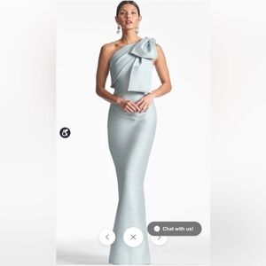 SACHIN AND BABI BONNIE GOWN IN ASH BLUE